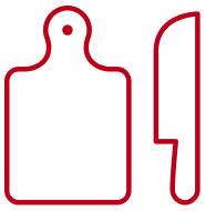 icon Cutting Board & Chef Knife