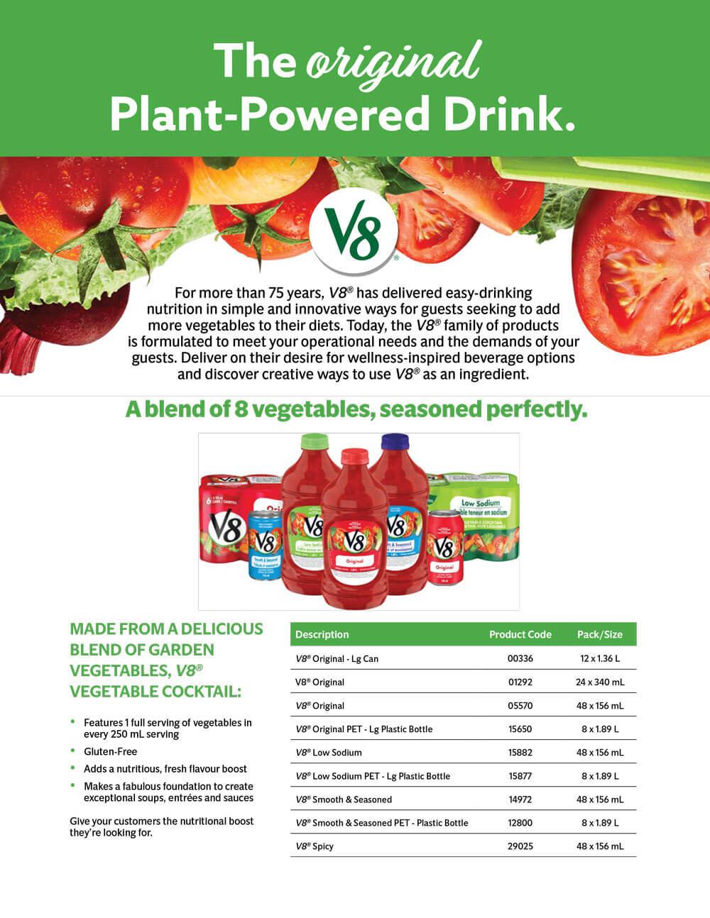 Campbell’s Foodservice V8® Brochure