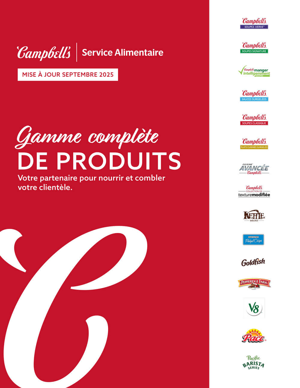 Campbells service alimentaire Gamme complete de produits automne 2025