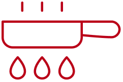 icon Frying pan cooking over heat